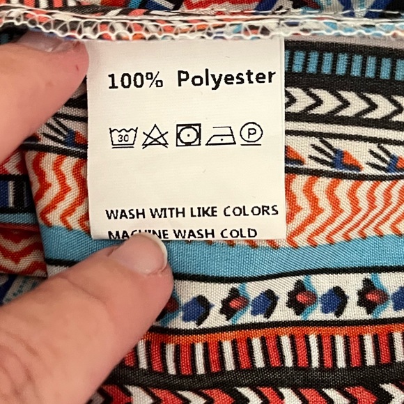 Trendy Multicolor Striped Women's Blouse L - Picture 4 of 6